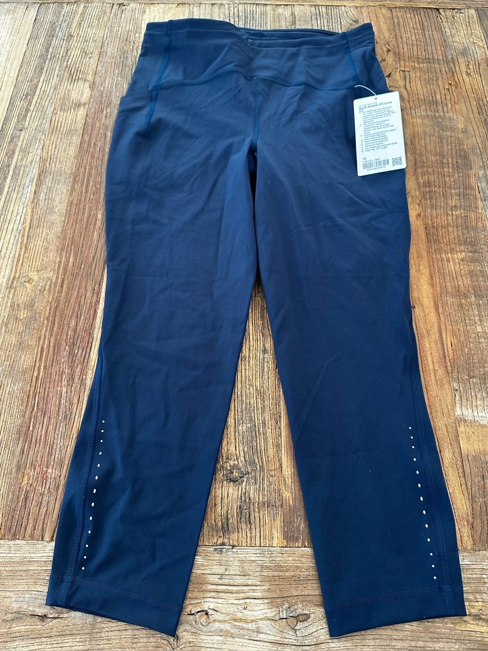 lululemon athletica Navy Blue Capri Leggings with Reflective Dots